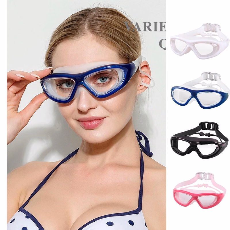 Swim Goggles Anti Fog UV Protection With Earplugs
