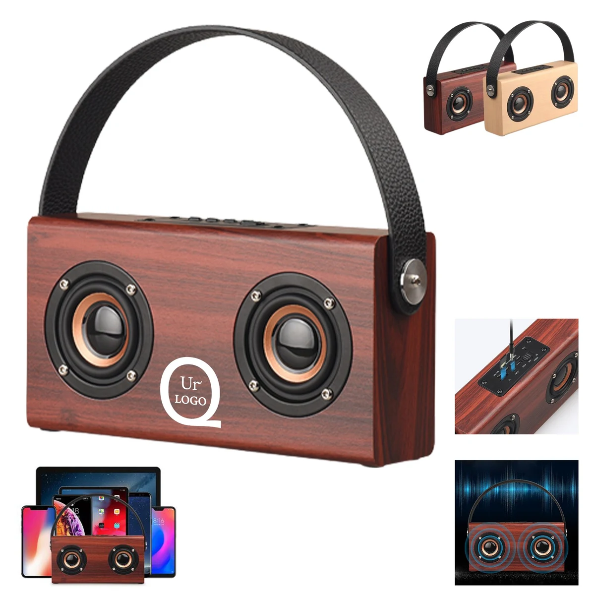 Wooden Wireless Speaker Supporting Tf Card 1