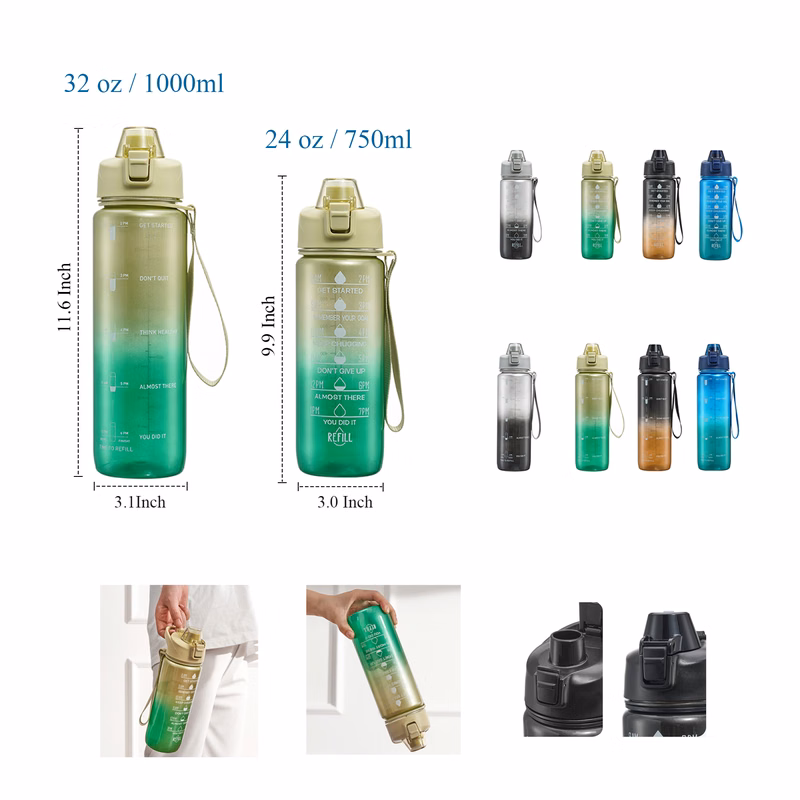  32 oz 24 oz Lightweight Sports Water Bottle 