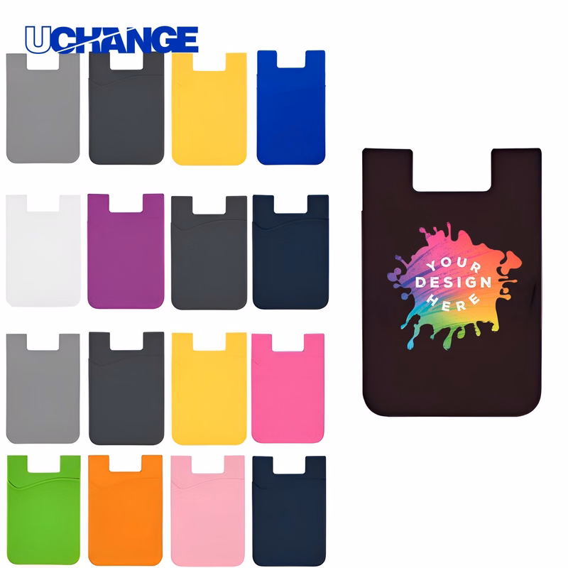 Silicone Stick On Phone Card Sleeve Holder