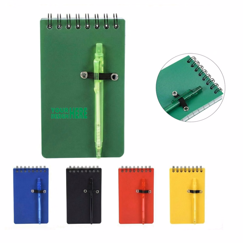 Spiral Bound Pocket Notebook With Pen