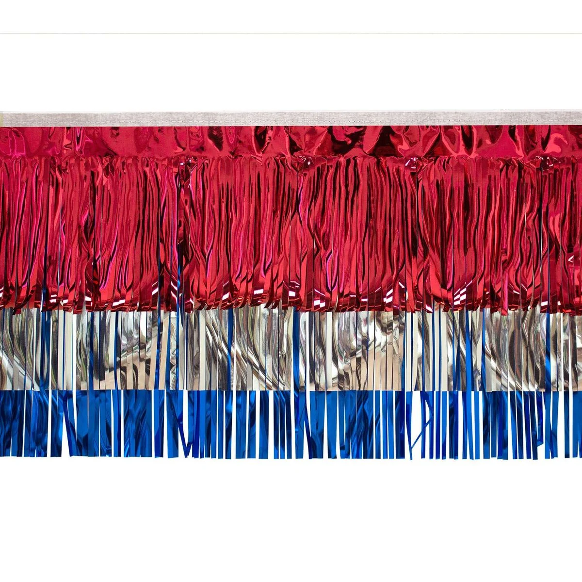 Victory Corps™ Metallic Red, Silver & Blue Fringe (15") 1