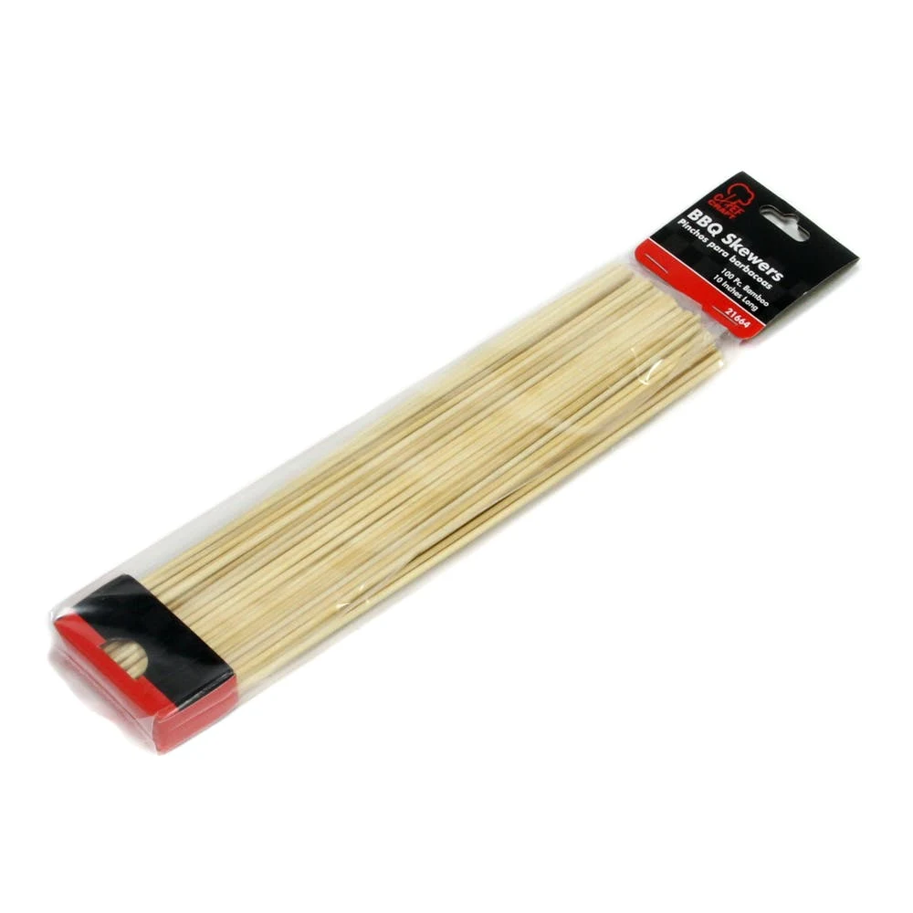 Bamboo Barbeque Skewers - 100 Pack 10" 1