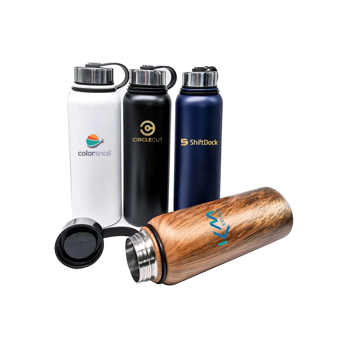 40oz - Stainless Double Wall Carry Canister, custom water bottle with logo imprint 1