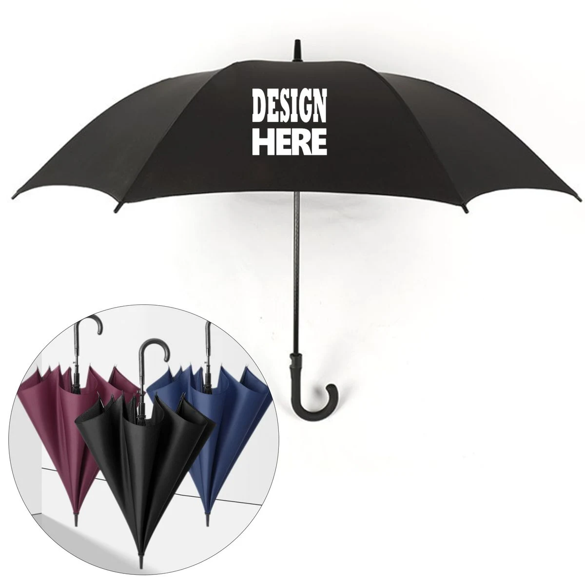 Heavy Duty Straight Auto Umbrella 1