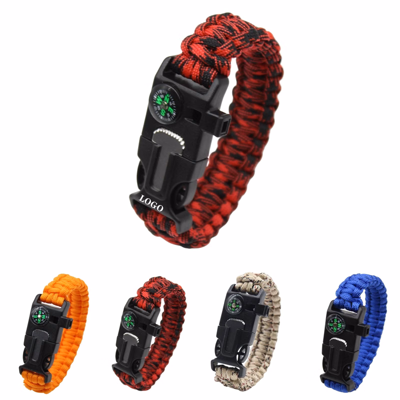 MOQ 10 pcs Multi-Tool Paracord Bracelet
