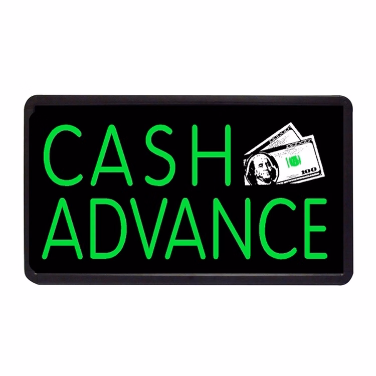 Cash Advance 13" x 24" Simulated Neon Sign