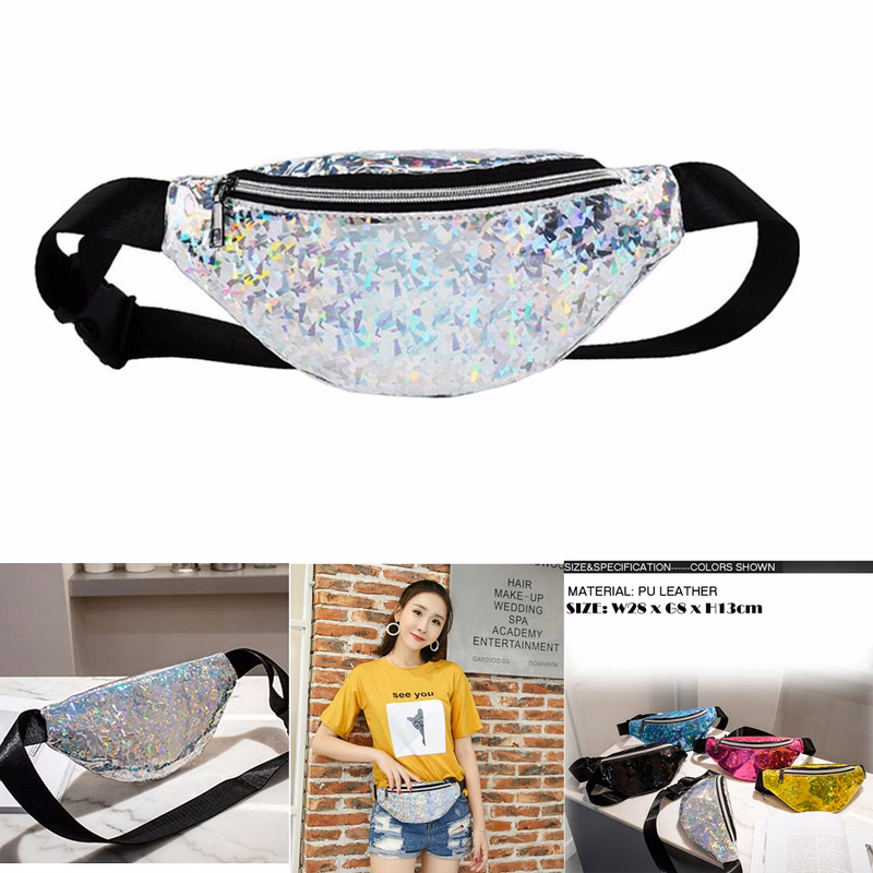 Hologram PVC Waist Fanny  Laser Shiny Bag