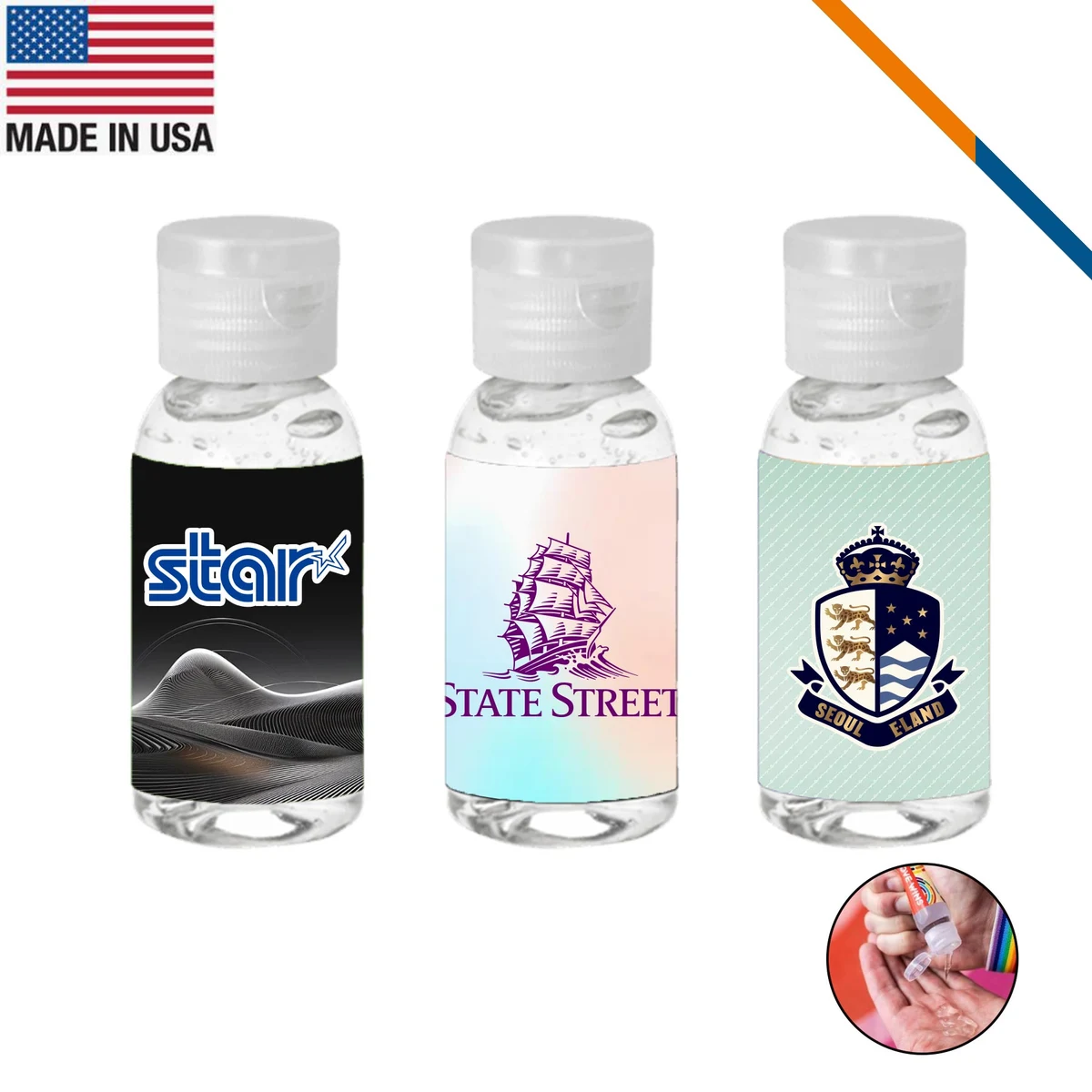 SanGo Clear Sanitizer In Round Bottle - 1 OZ. 1