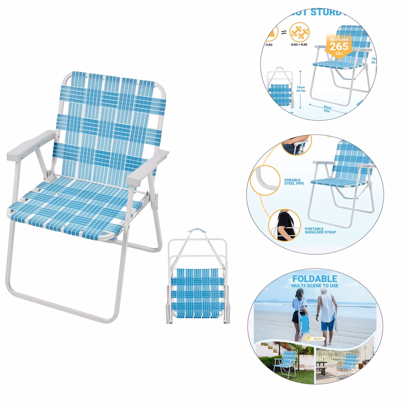Folding Webbed Lawn Beach Chair