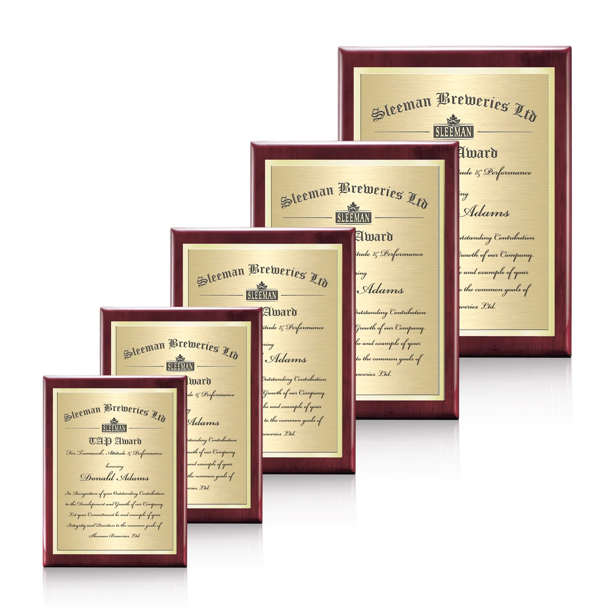 Oakleigh/TexEtch Plaque - Rosewood Finish 1