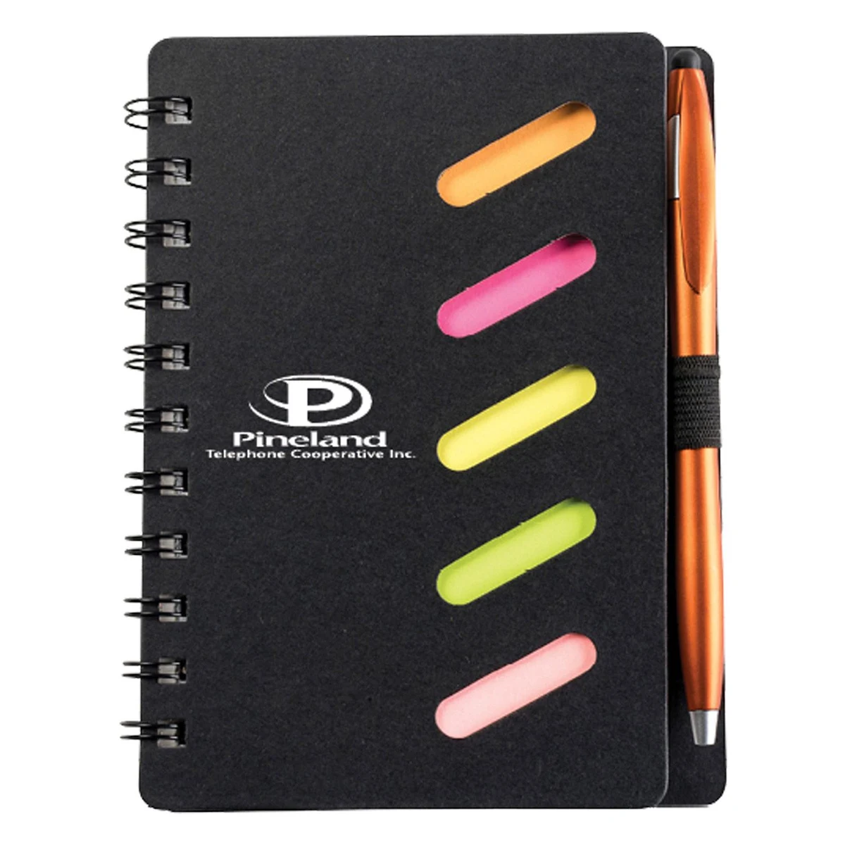 Black Cardboard Paper Journal Notebook w/Pen 1