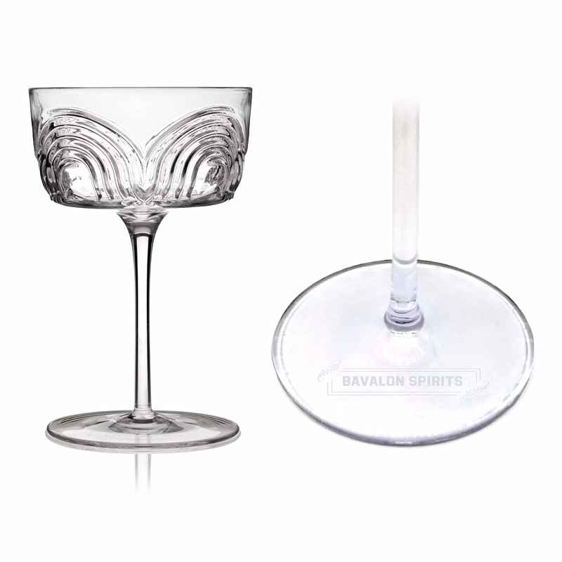 Viski® Deco Beau Crystal Coupe, set of 2