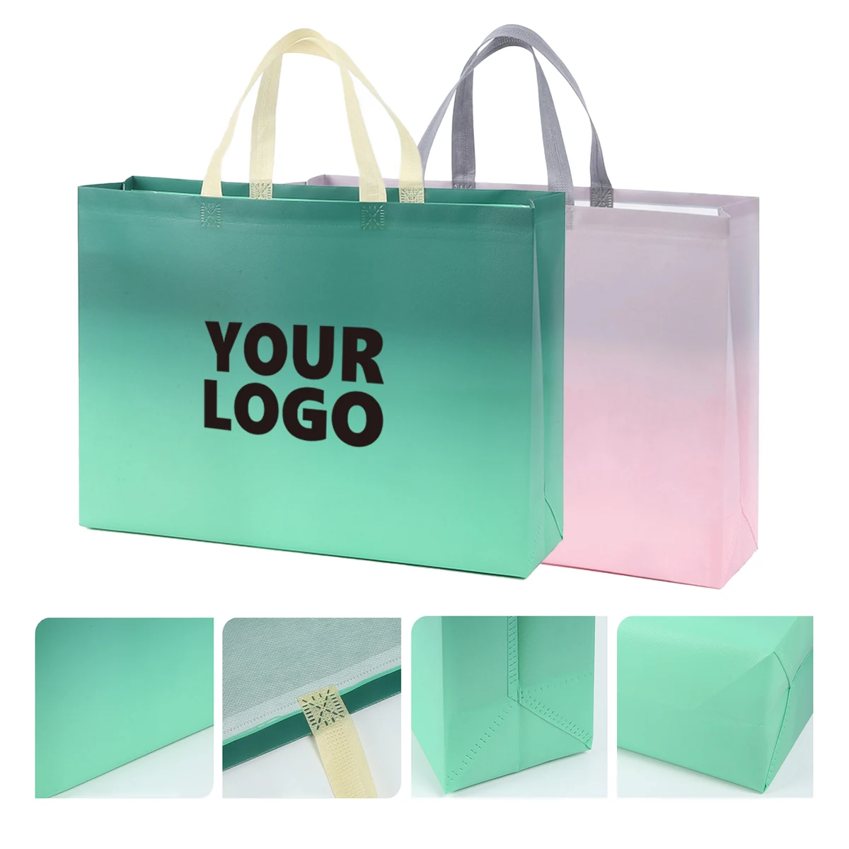 Gradient Color Non-Woven Tote Gift Bag 1