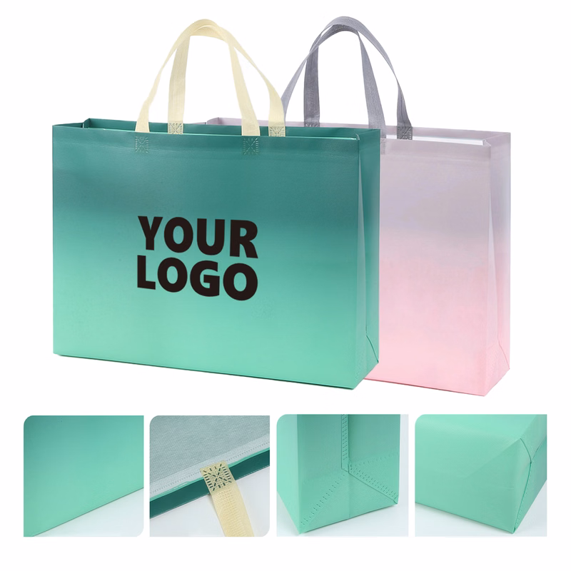 Gradient Color Non-Woven Tote Gift Bag