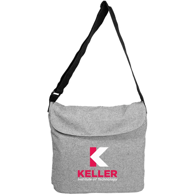 Super Sale - Messenger Grey Tweed Cotton Tote 1