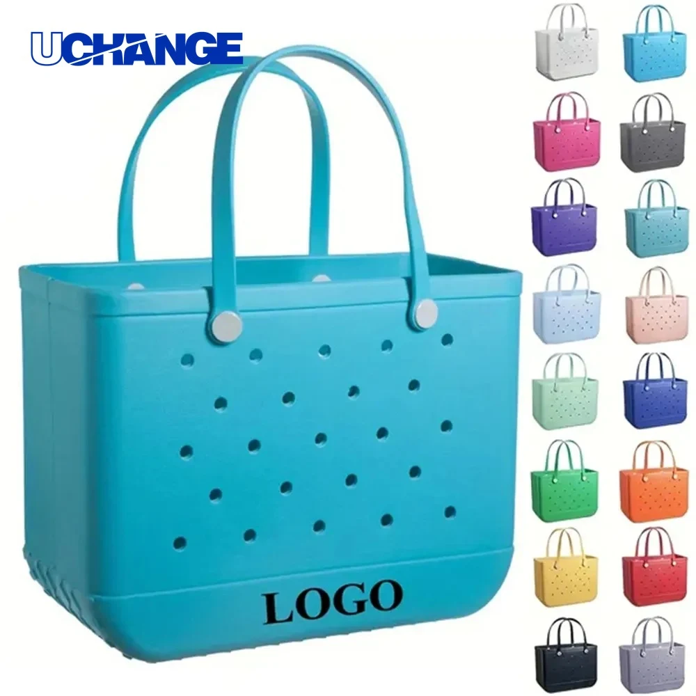 EVA Waterproof Beach Tote Bag Easy-Clean Summer Carry 1