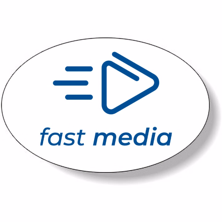 White Gloss Flexo Printed Stock Oval Roll Label (1.625"x2.5")