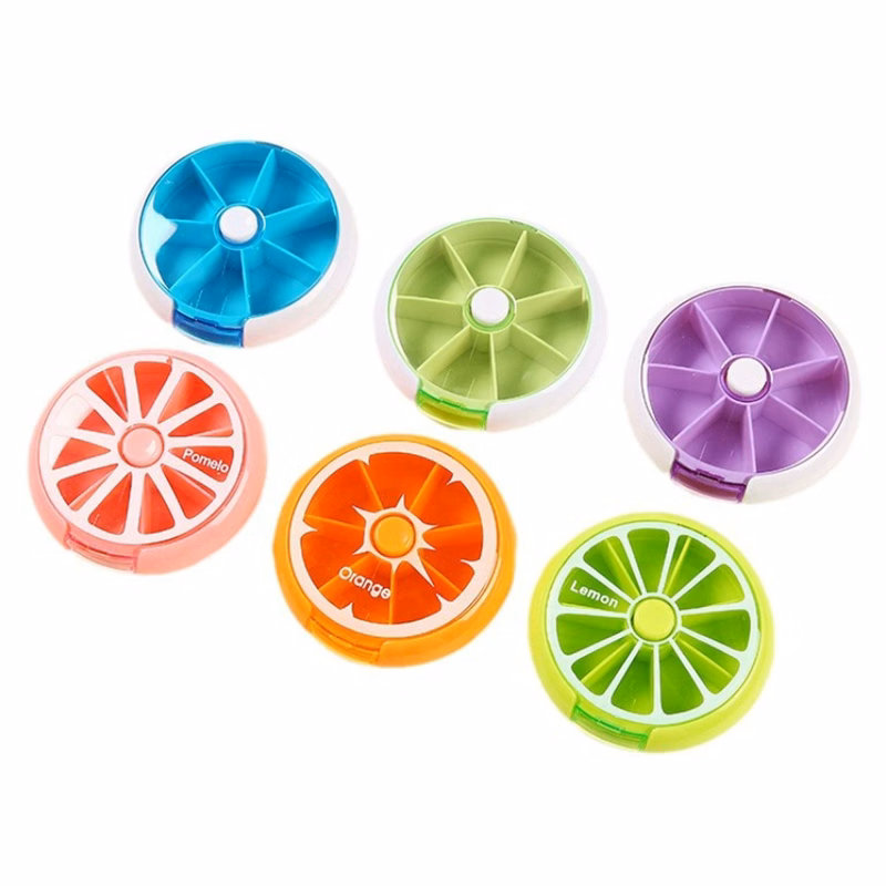 Days Round Rotating Pill Box