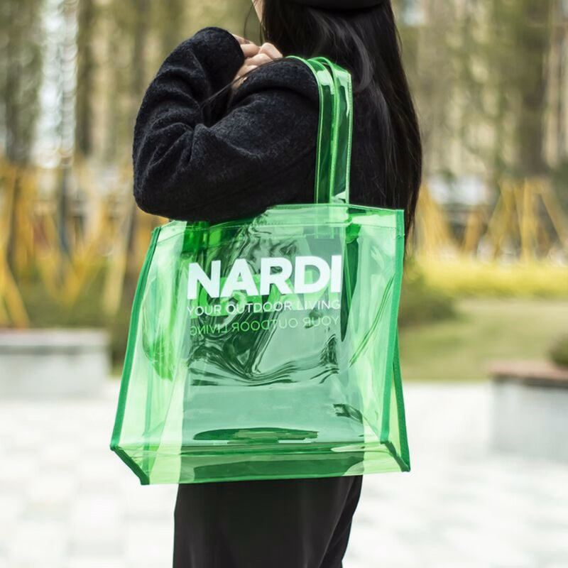 Clear Jelly Neon PVC Tote Handbag