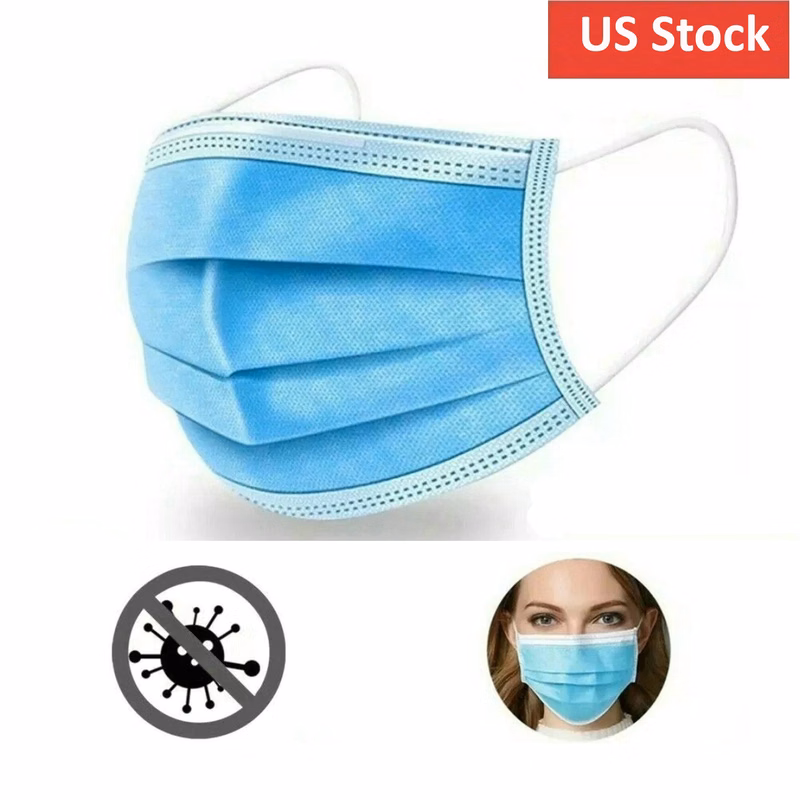 3 Ply Disposable Masks - Breathable Melt-Blown Filter Face Masks