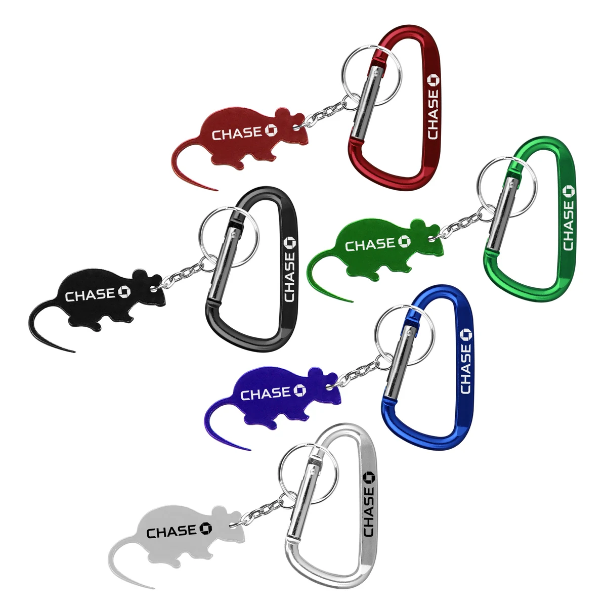 Mouse Shape Bottle Opener Key Chain & Carabiner 1