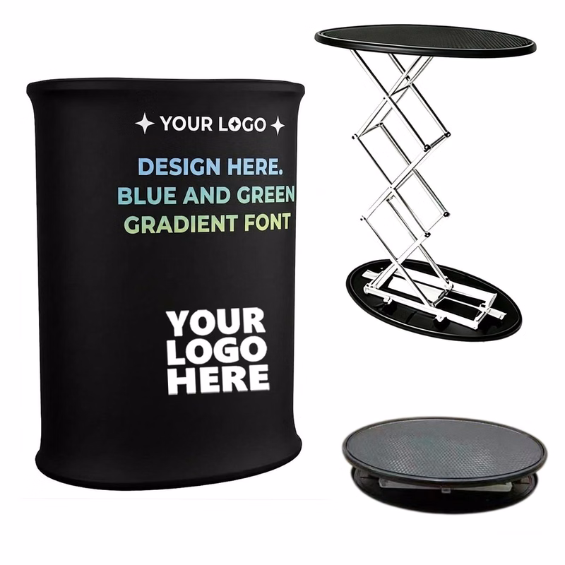 Hydraulic Collapsible Stretch Fabric Promotional Counter