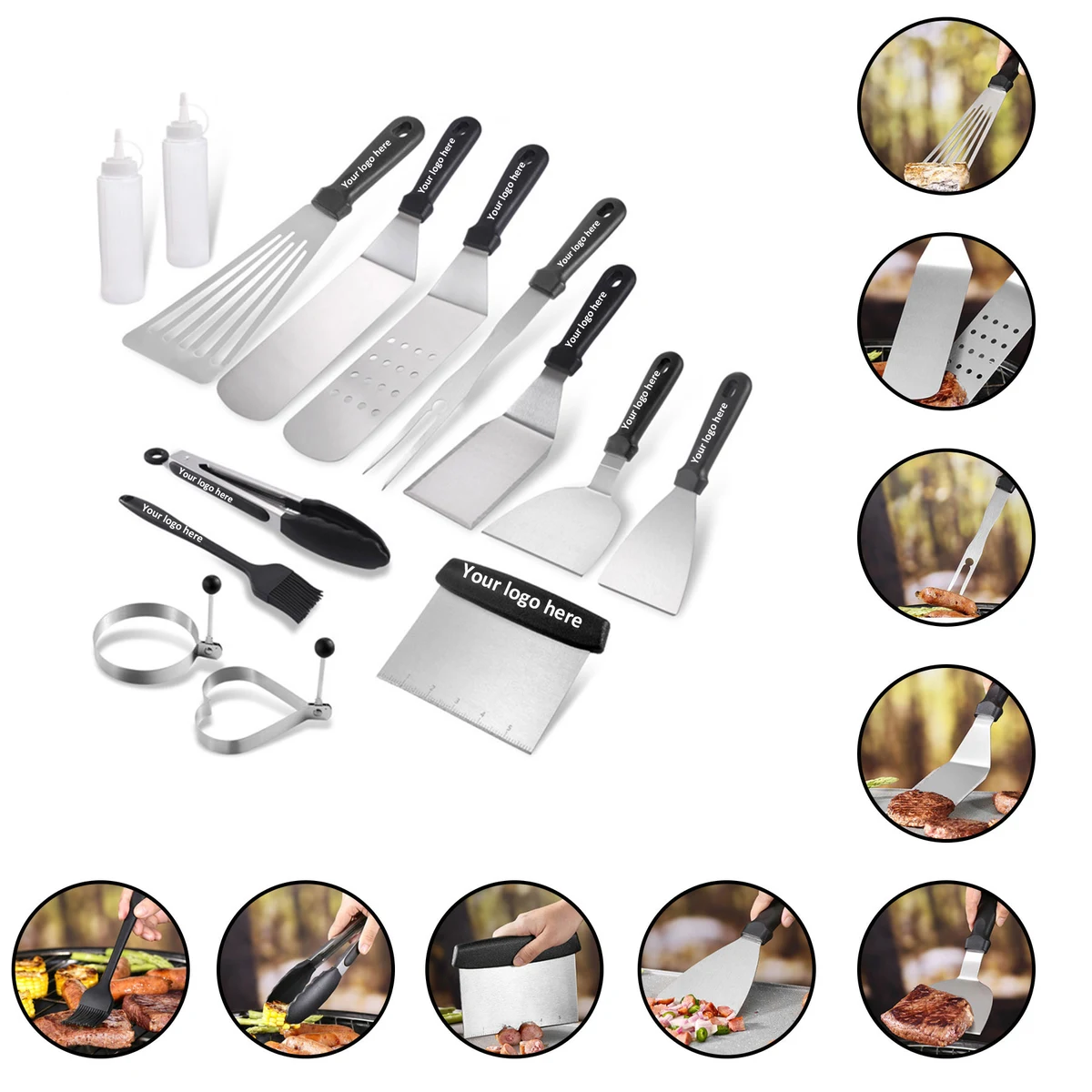 14 PCS Multifunction Stainless Steel BBQ Tool Set 1