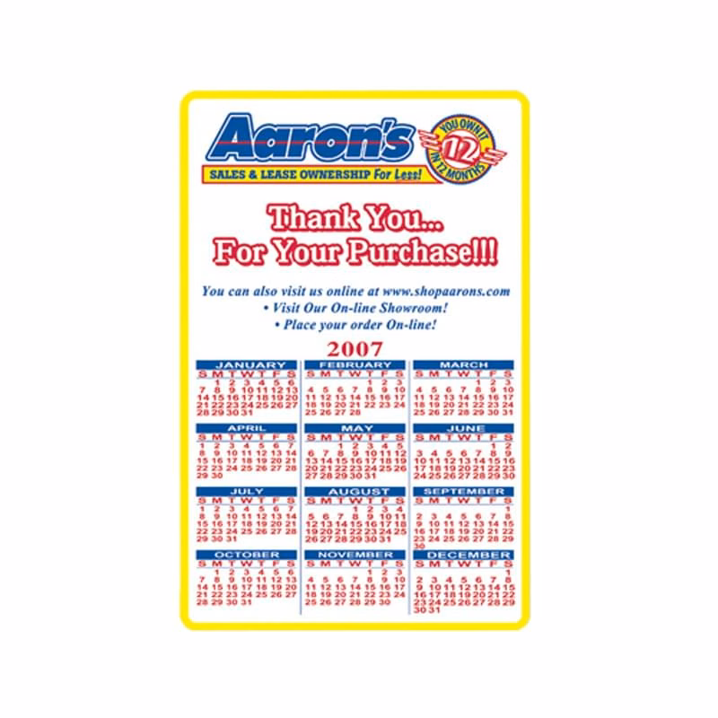 Rectangle Custom Printed Calendar Sheets (5 1/2" X 8 1/2")