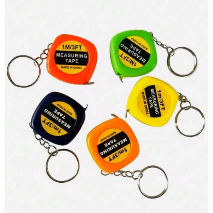 Popular Measuring Tape Keychain With Level - Measures 1 Mete