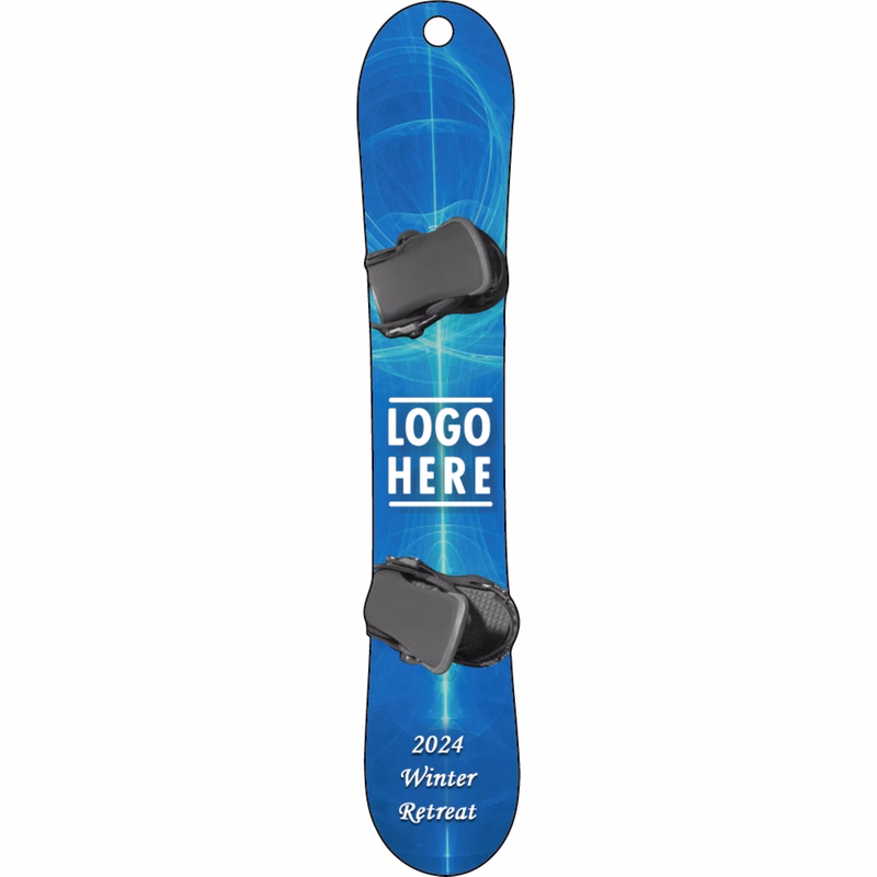 1/4" Recycled Wood Ornaments-Single Snowboard