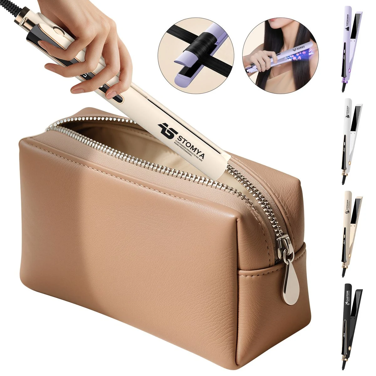 LED Digital Display 2-in-1 Straightener and Curling Iron 1