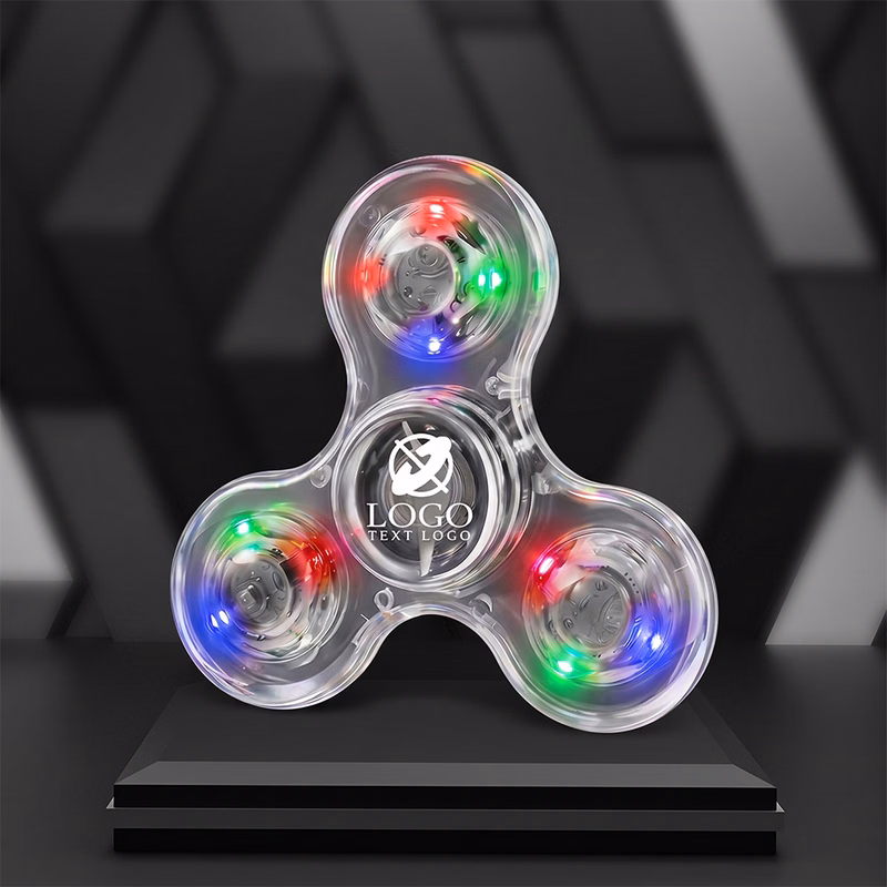 Custom Clear LED Light Fidget Spinner Toys