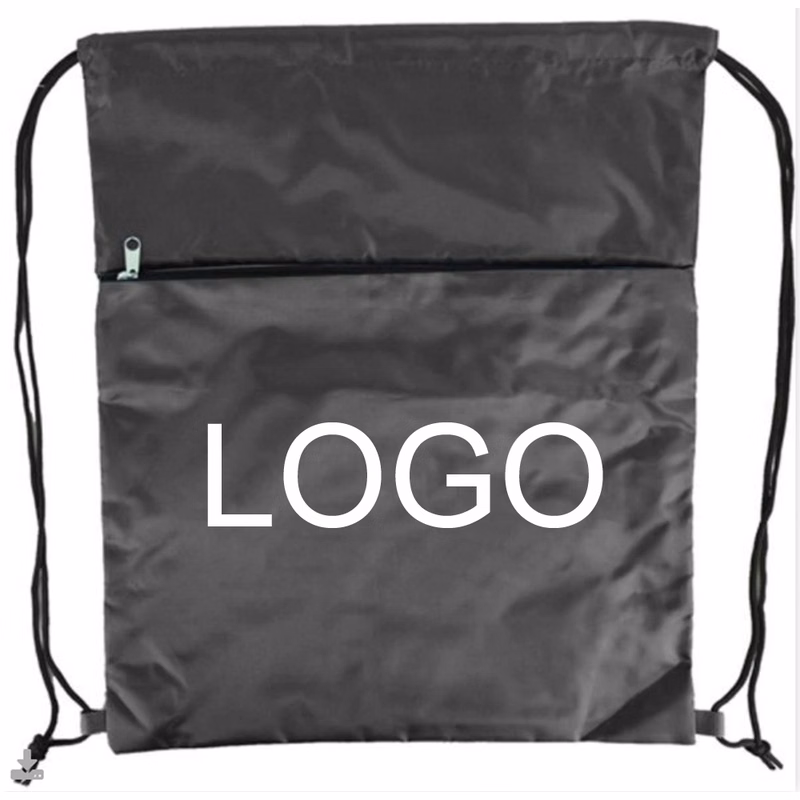 Zipper Drawstring Backpack