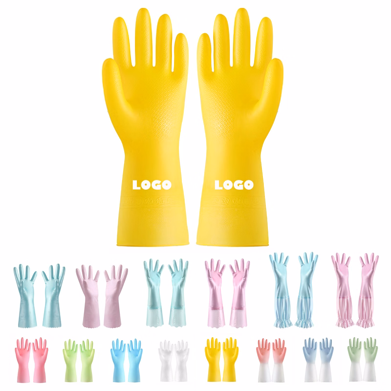 PVC Reusable Household Kitchen Cleaning Gloves