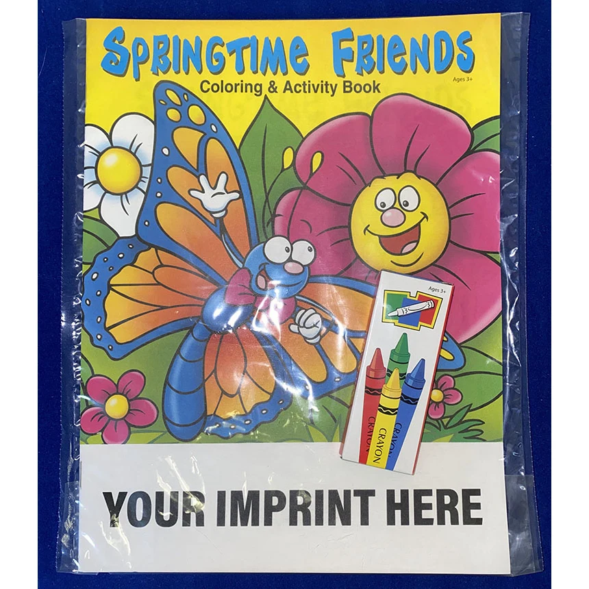 COLORING SET - Springtime Friends Coloring Book Fun Pack 1