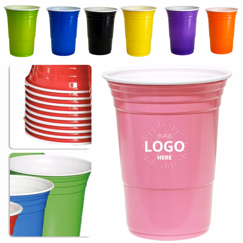 Multi-Colored Plastic Party Cups