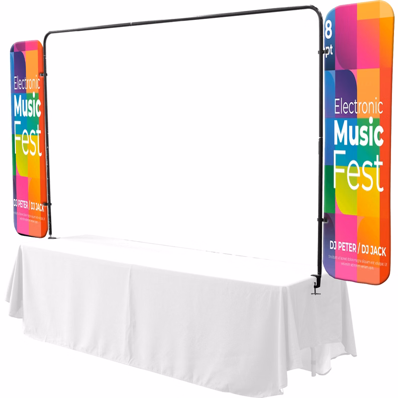 16"w x 57"h Table Top Side Panels - 2 Side Imprint - Fabric Only