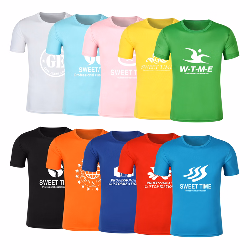 160gsm Polyester Dry Fit Sports Tee Shirts