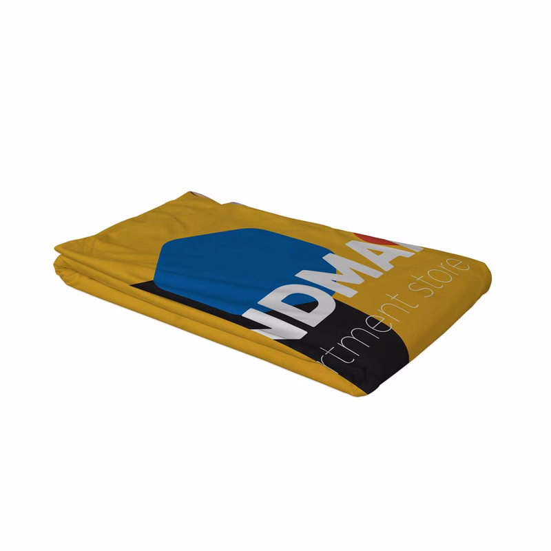 8' Straight Splash Floor Display 4-Sided Graphic Panel (Recycled Polyester Knit)