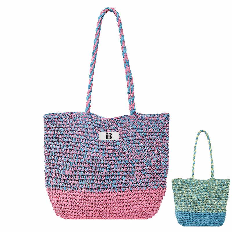 Trendy Large-Capacity Woven Beach Tote Bag
