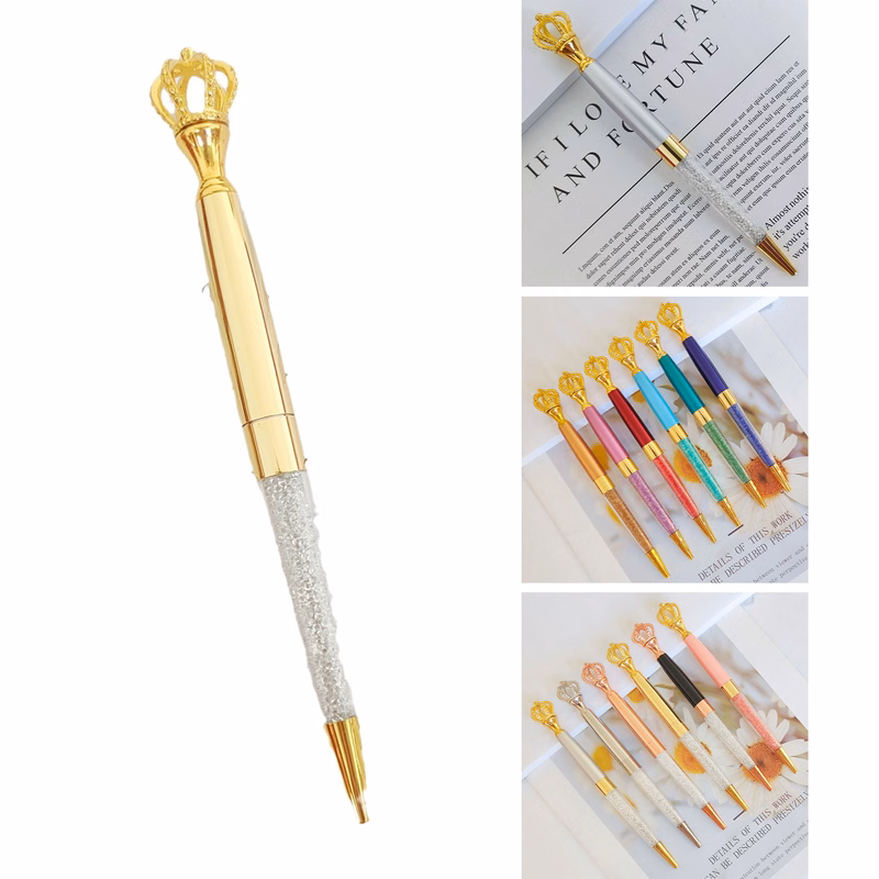Crown Crystal Metal Pen