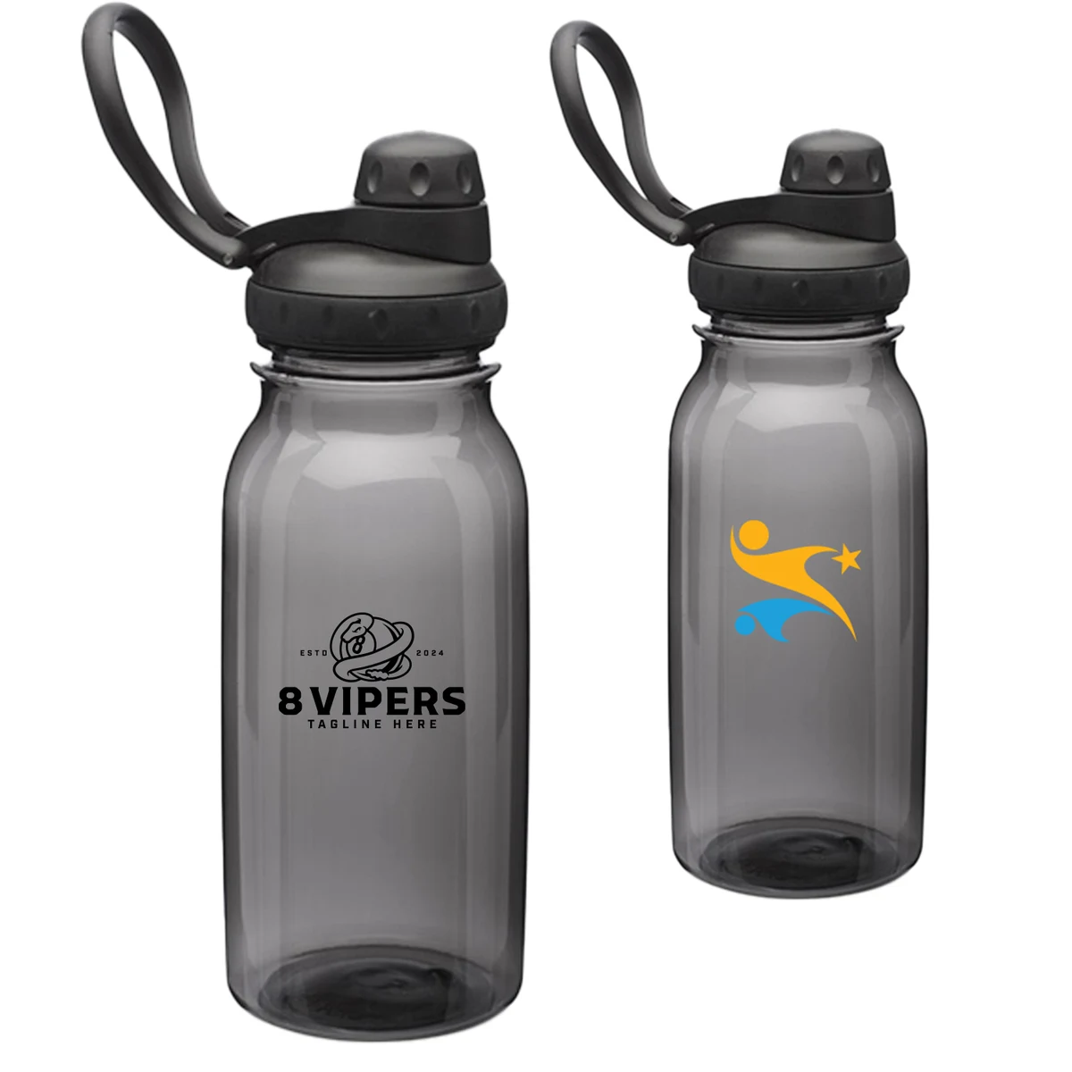 Plastic Water Bottles - 33 oz Sports Bottle w/ Spout Lid 1