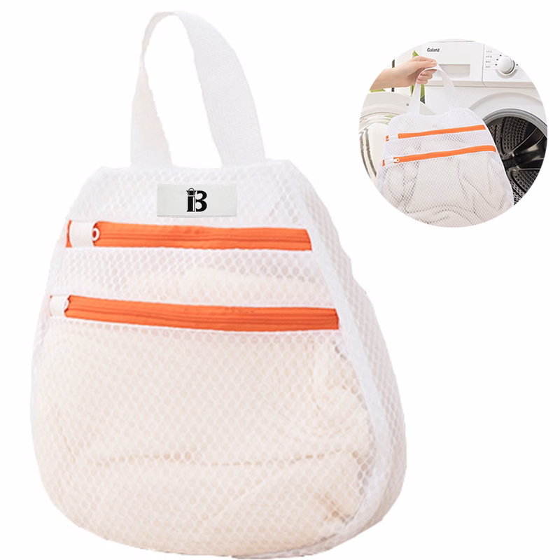 Polyester Mesh Laundry Bag w/ Double Zipper