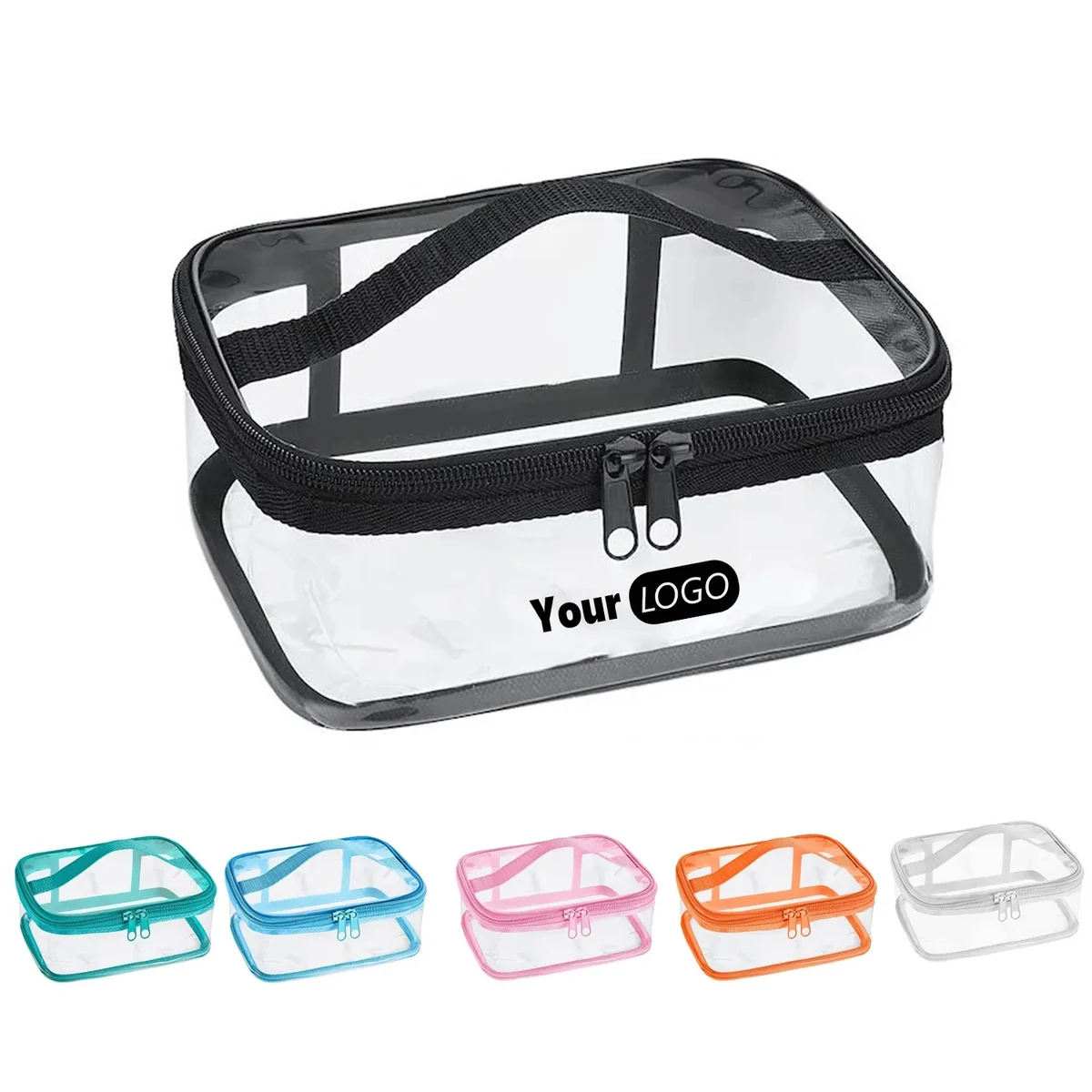 Makeup/Toiletry Bag Zipper/Handle Waterproof Transparent PVC 1