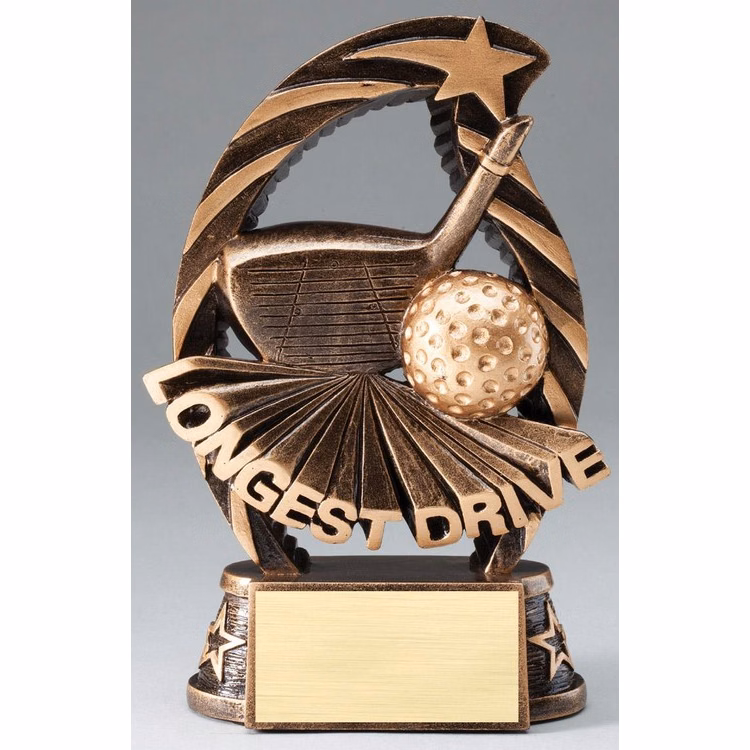 6-1/2" Longest Drive Golfing Award Resin