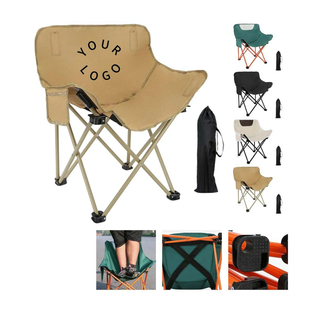 Outdoor Foldable Moon Chair with X Shape Base 1