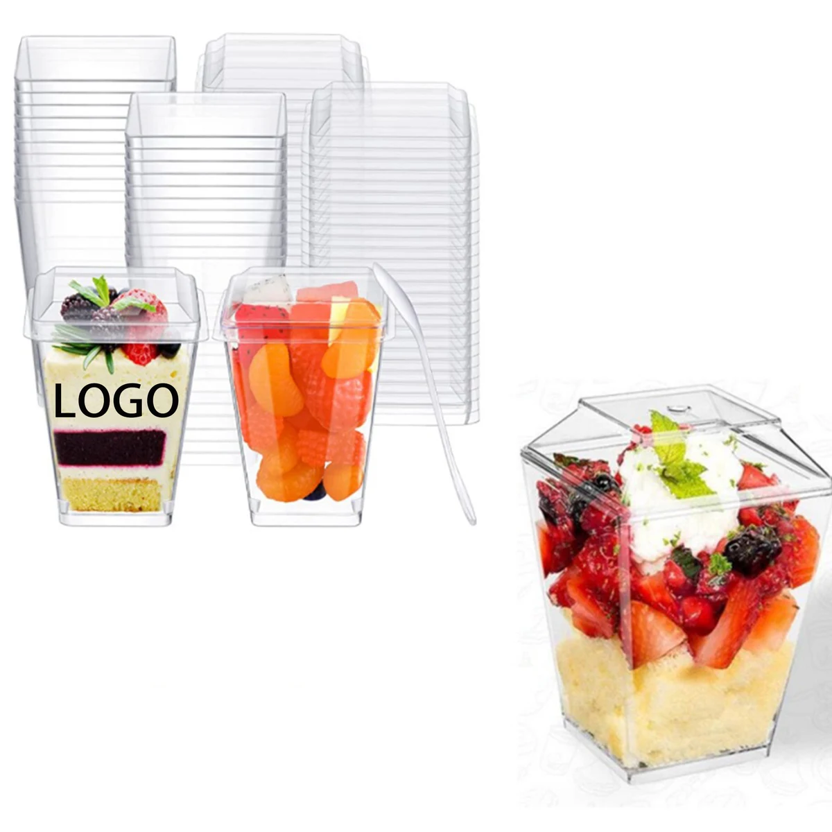 5 Oz Plastic Cake Dessert Cup MOQ 10pcs 1