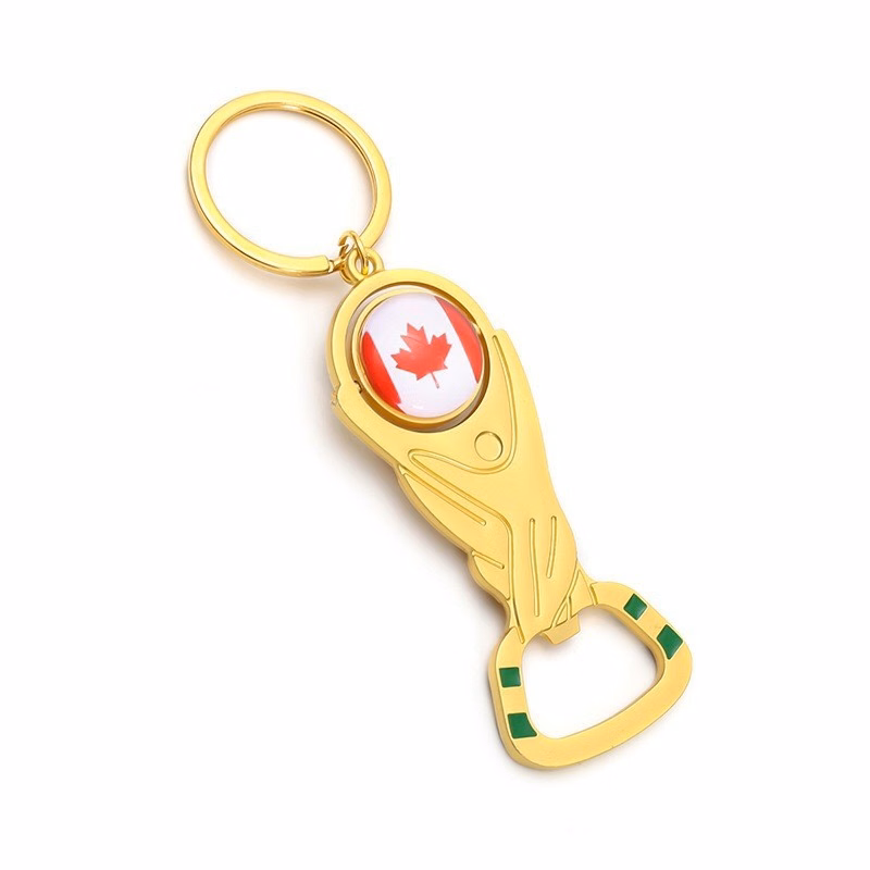 World Cup Style Soccer Bottle Opener Keychain