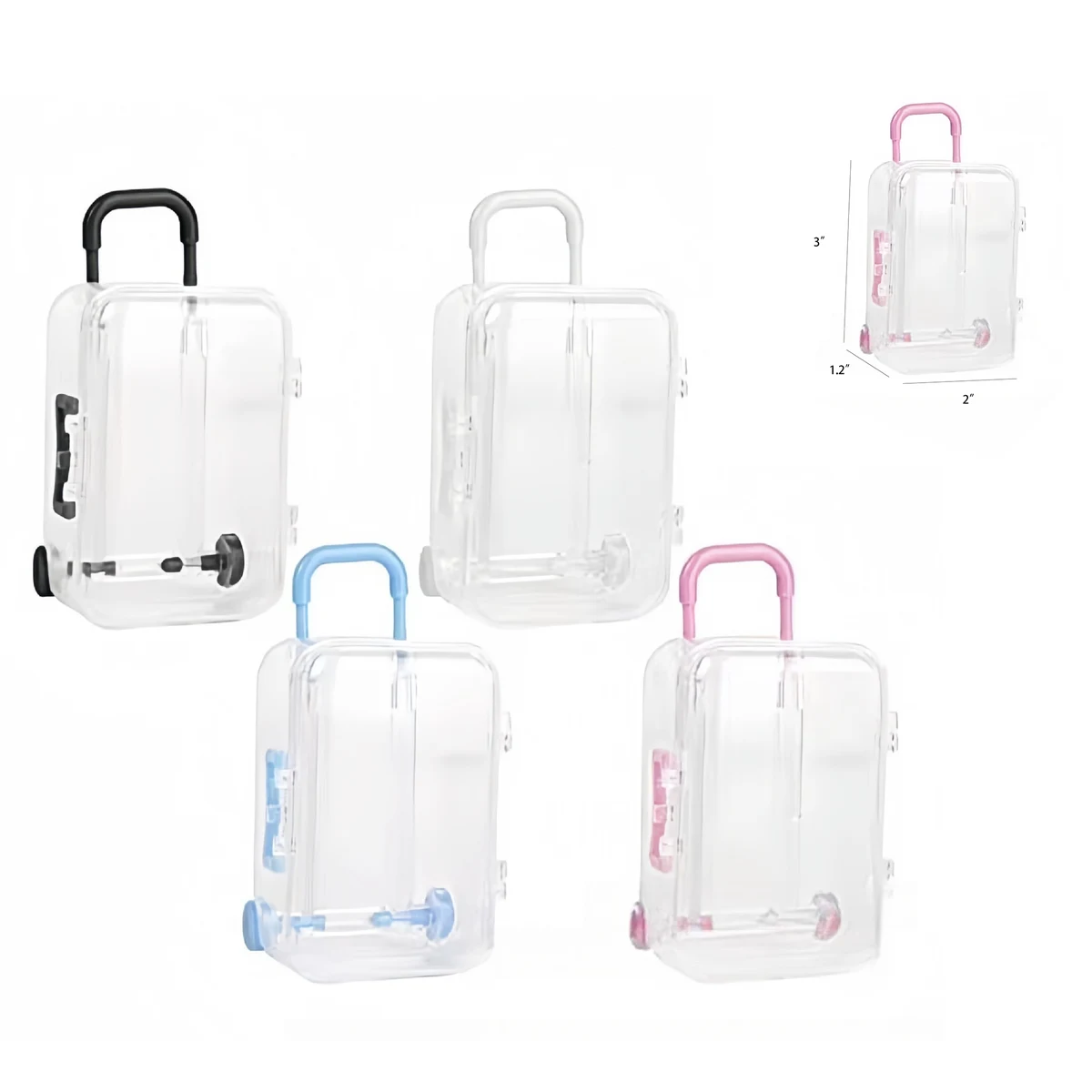 Custom Portable Transparent Mini Trolley Jewelry Storage Box 1